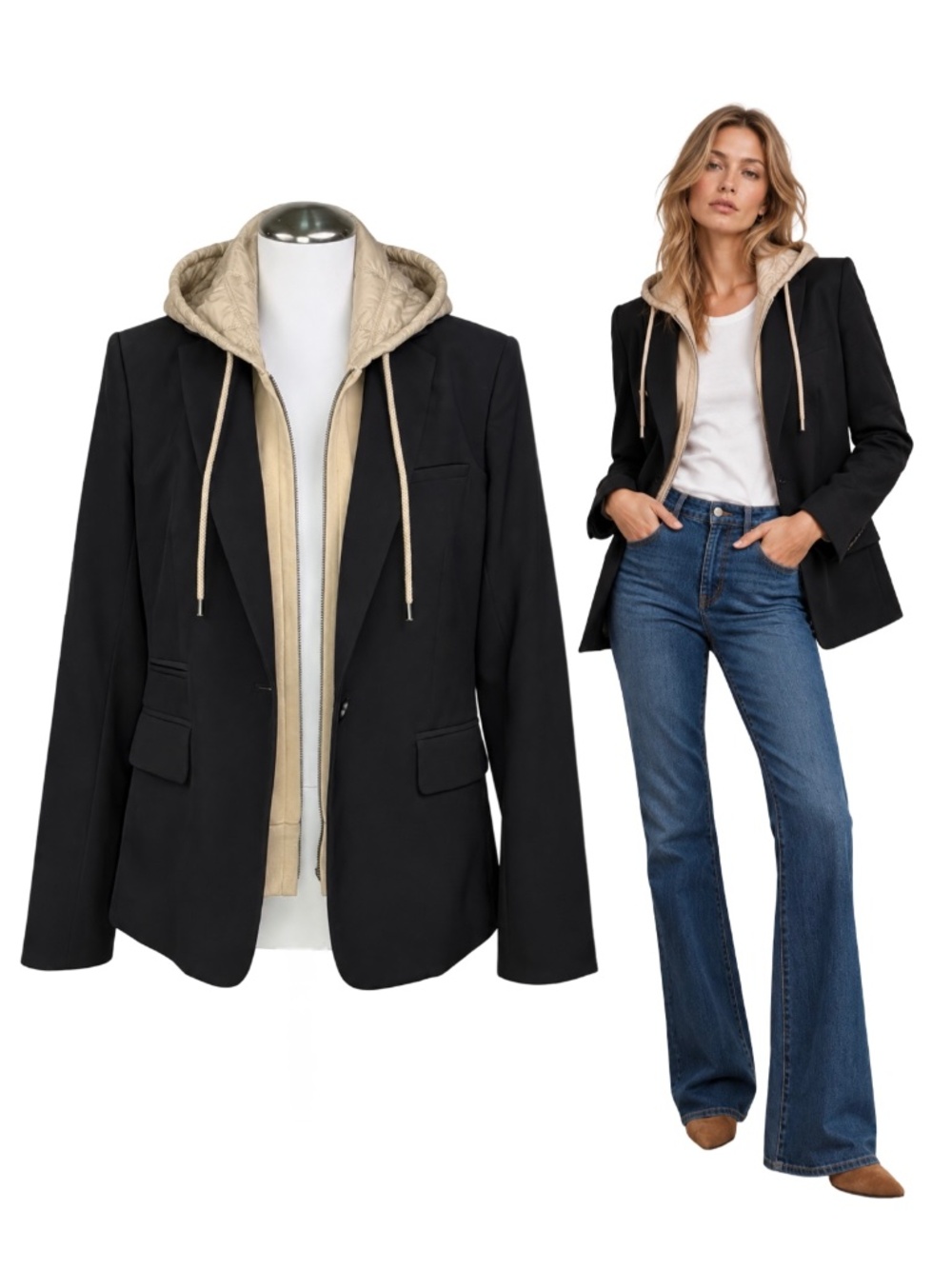 $545 VERONICA BEARD Classic Dickey Jacket Black Wool Sz 2
